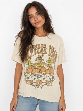 American Eagle Grateful Dead Pumpkin Patch Bears Graphic Band Tee XS Oversized